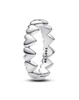 Pandora Rij van Harten Zilveren Ring 193427C00 - PansiteNederland.nl