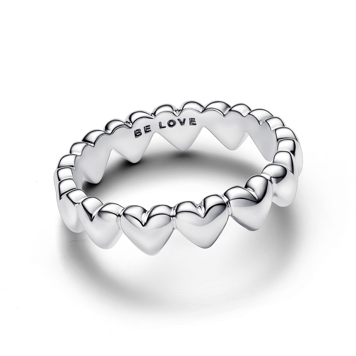 Pandora Rij Harten Ring zilver - 193427C00
