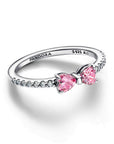 Pandora Sprankelende ring met roze strik – 193510C01 - PansiteNederland.nl