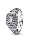Pandora Cocktailring met vierkant van pavé – 193556C01 - PansiteNederland.nl