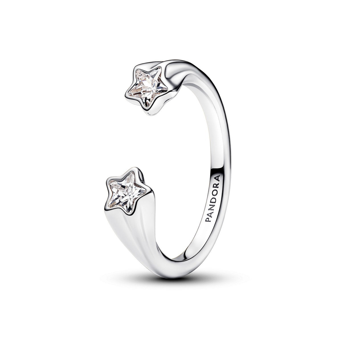 Pandora Sprankelende open ring met vallende sterren zilver - 193582C01