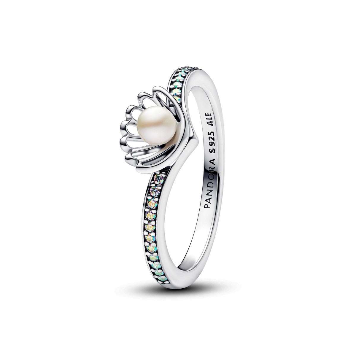 Pandora Disney Prinses Ariël Schelp Behandelde Gecultiveerde Zoetwaterparel Ring zilver - 193654C01