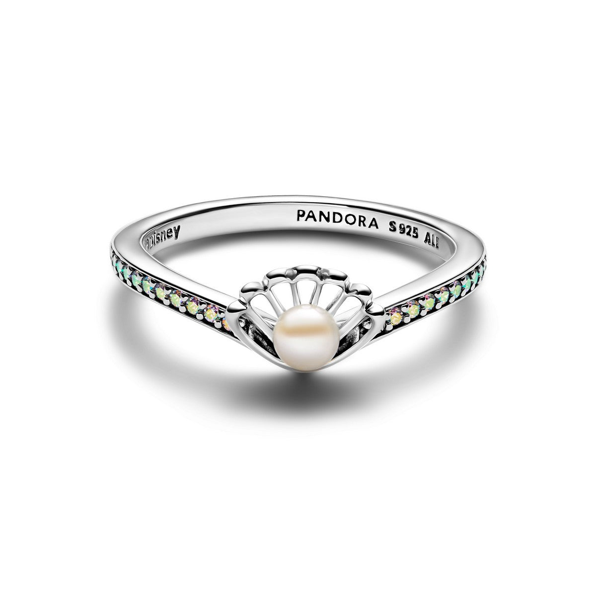 Pandora Disney Prinses Ariël Schelp Behandelde Gecultiveerde Zoetwaterparel Ring zilver - 193654C01