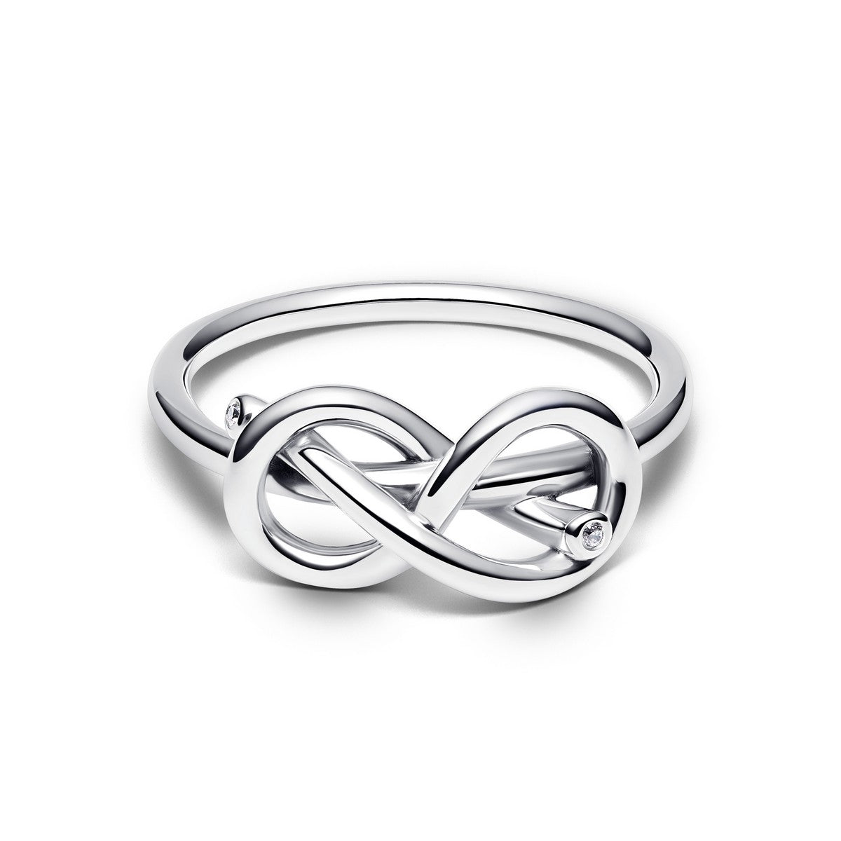 Pandora Infinity Knot-ring zilver wit - 193759C01