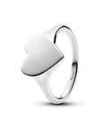 Pandora zilveren ring met graveerbaar hart