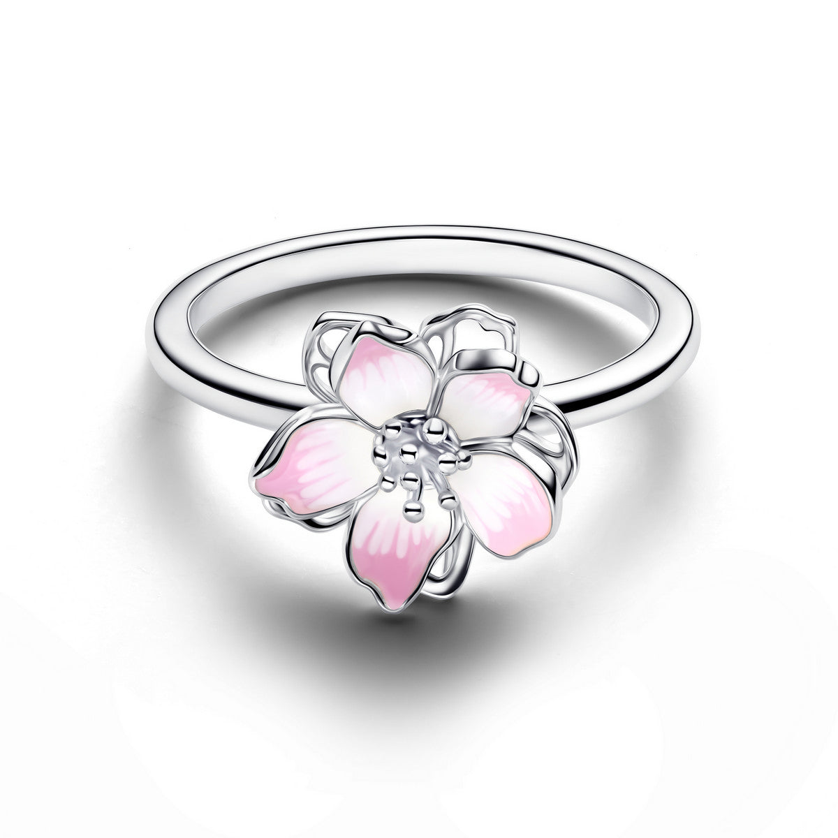 Pandora Kersenbloesem Ring zilver roze - 194371C01