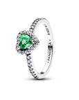 Pandora Verhoogd Mintgroen Hart ring 198421C08 – zilver