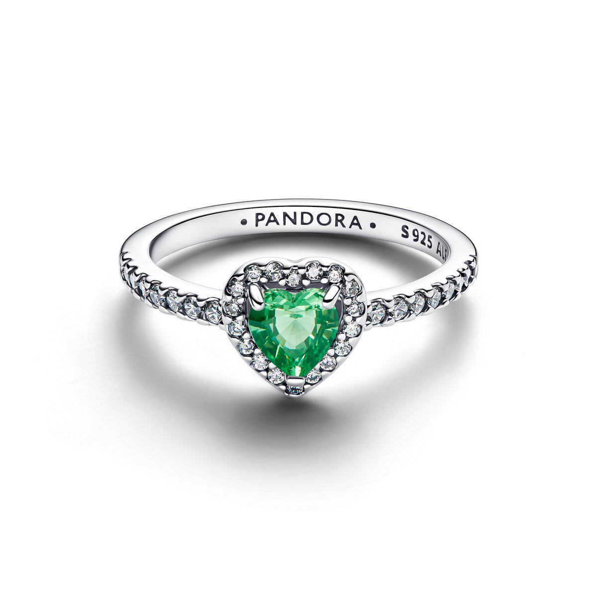 Pandora Verhoogd Mintgroen Hartring zilver - 198421C08