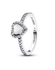Pandora Verhoogd Hart Ring 198421C11 Zilver