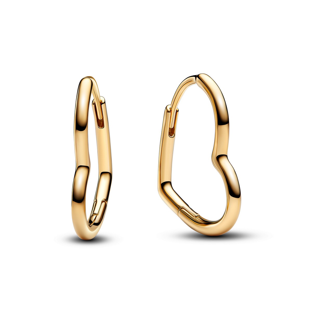 Pandora Asymmetrisch hartoorbellen goudverguld - 268307C00