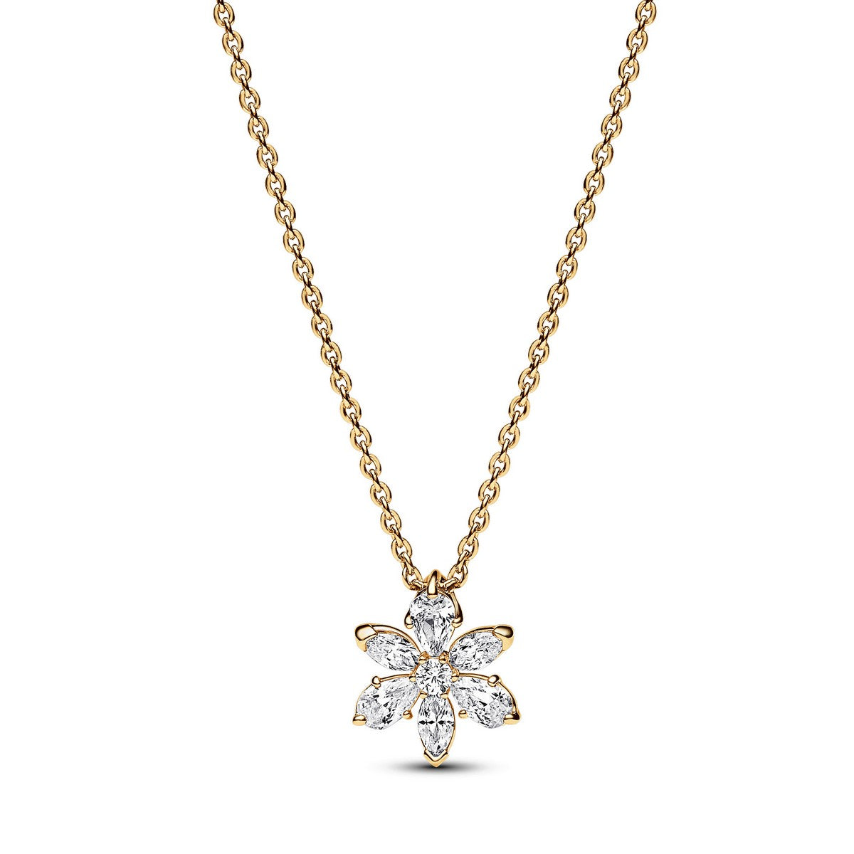 Pandora Sprankelende Herbarium Cluster Ketting met Hanger goudverguld - 362387C01