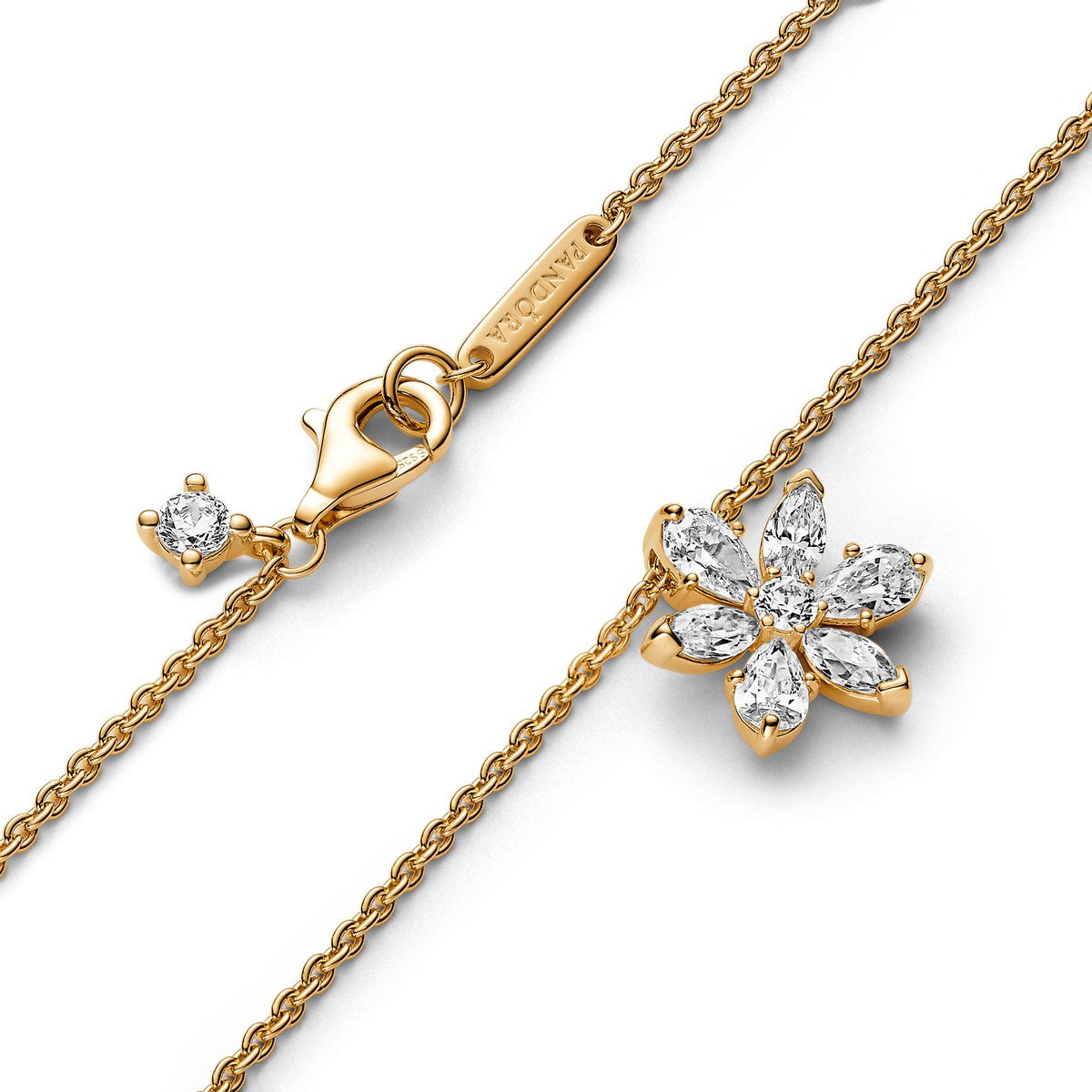 Pandora Sprankelende Herbarium Cluster Ketting met Hanger goudverguld - 362387C01
