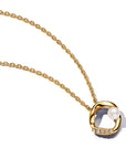 Pandora ESSENCE 14k Goudvergulde Ketting met Witte Zoetwaterparel en Helder Zirkonia | 45 cm - 363303C01 - PansiteNederland.nl