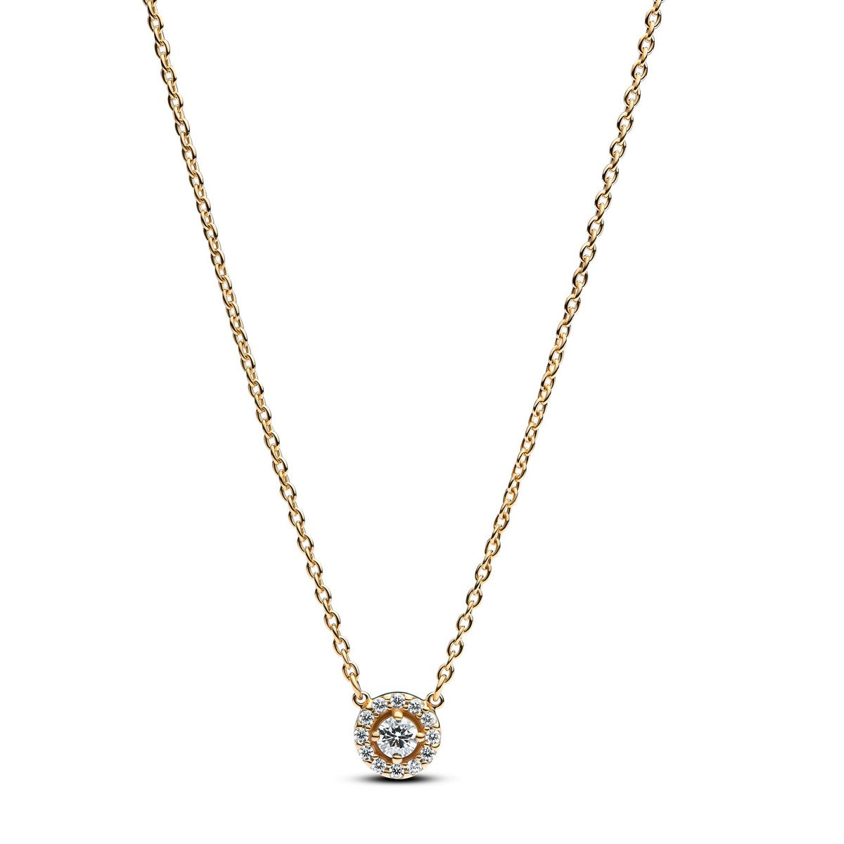 Pandora Halsketting met hanger met ronde halo en pavé Zirkonia - 363548C01 - PansiteNederland.nl