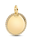 Pandora Hanger graveerbaar rond plaatje 364007C01