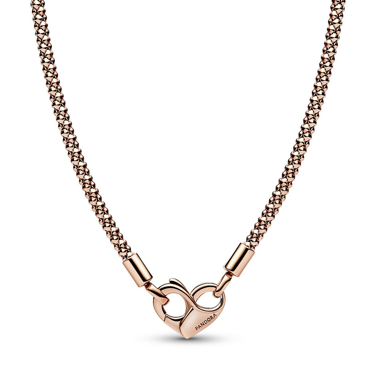 Pandora Moments studded schakelketting roségoudverguld - 382451C00