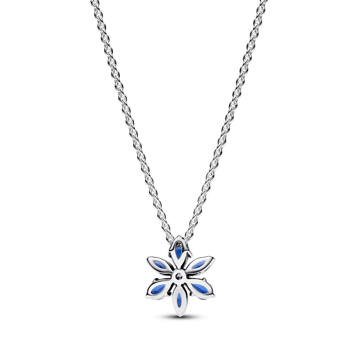 Pandora Sprankelende Blauwe Herbarium Cluster Ketting met Hanger zilver - 392387C02