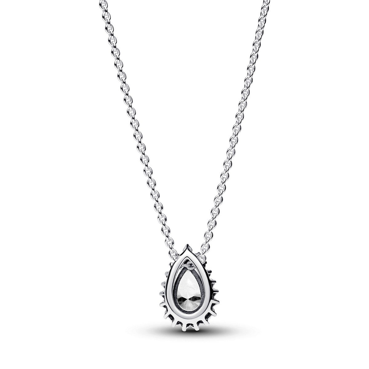 Pandora Sprankelende Peer Halo Halsketting zilver - 392832C01