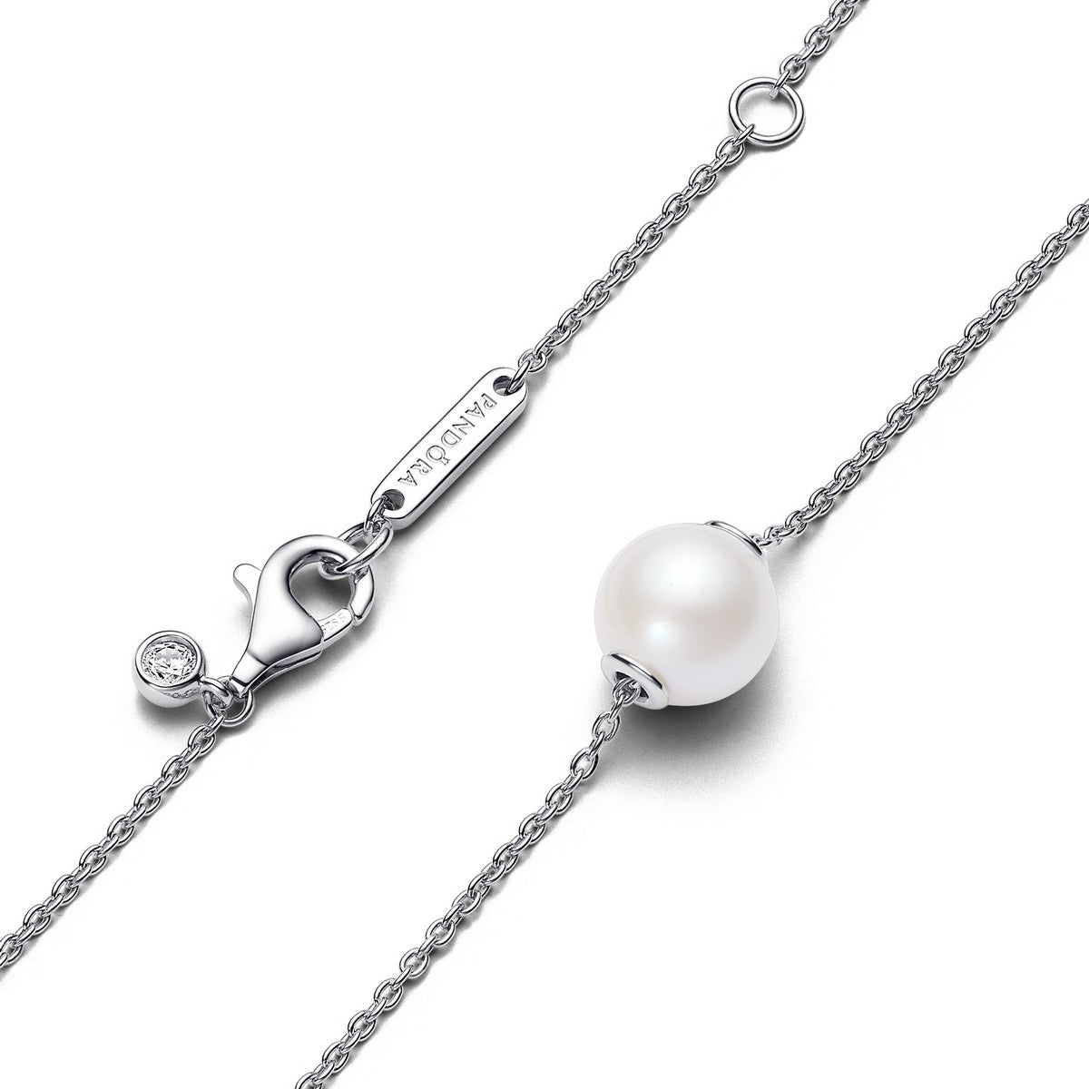 Pandora Collier met Behandelde Gecultiveerde Zoetwaterparel zilver - 393167C01