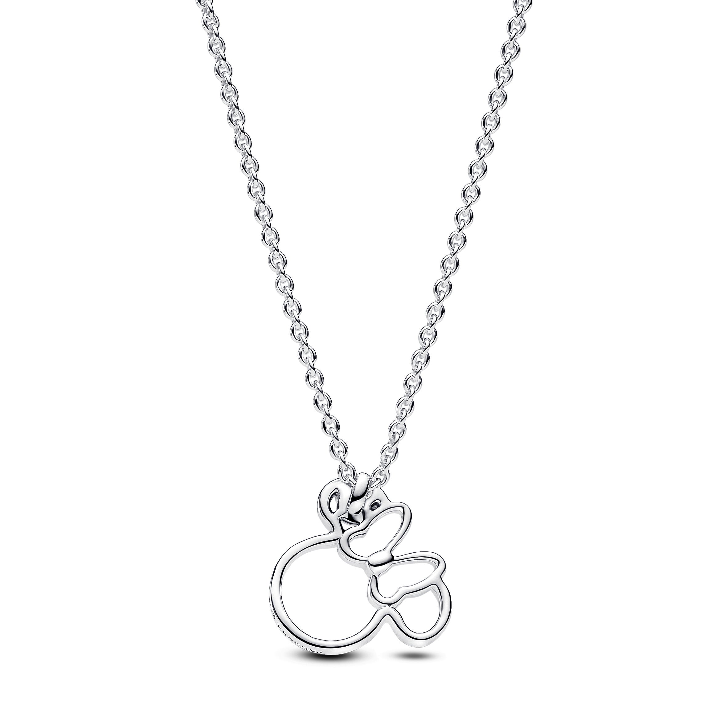Pandora Disney Minnie Mouse silhouet halsketting zilver - 393187C01