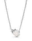 Pandora Witte Roos Sterling Zilver Collier met Parelmoer en Zirkonia 393206C01 - PansiteNederland.nl