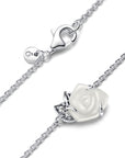 Pandora Witte Roos Sterling Zilver Collier met Parelmoer en Zirkonia 393206C01 - PansiteNederland.nl