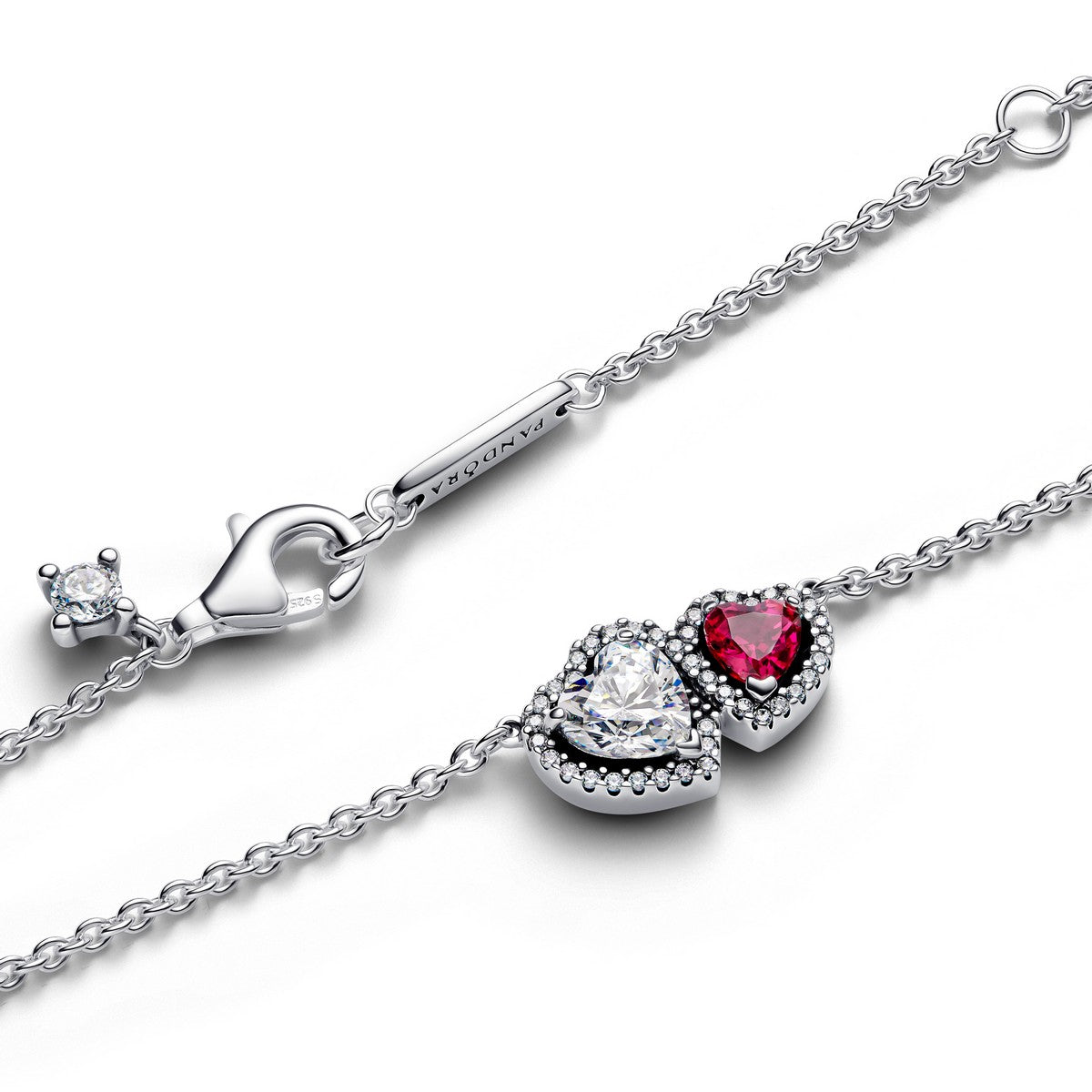 Pandora Halo Harten Ketting met Hanger 393632C01 - PansiteNederland.nl