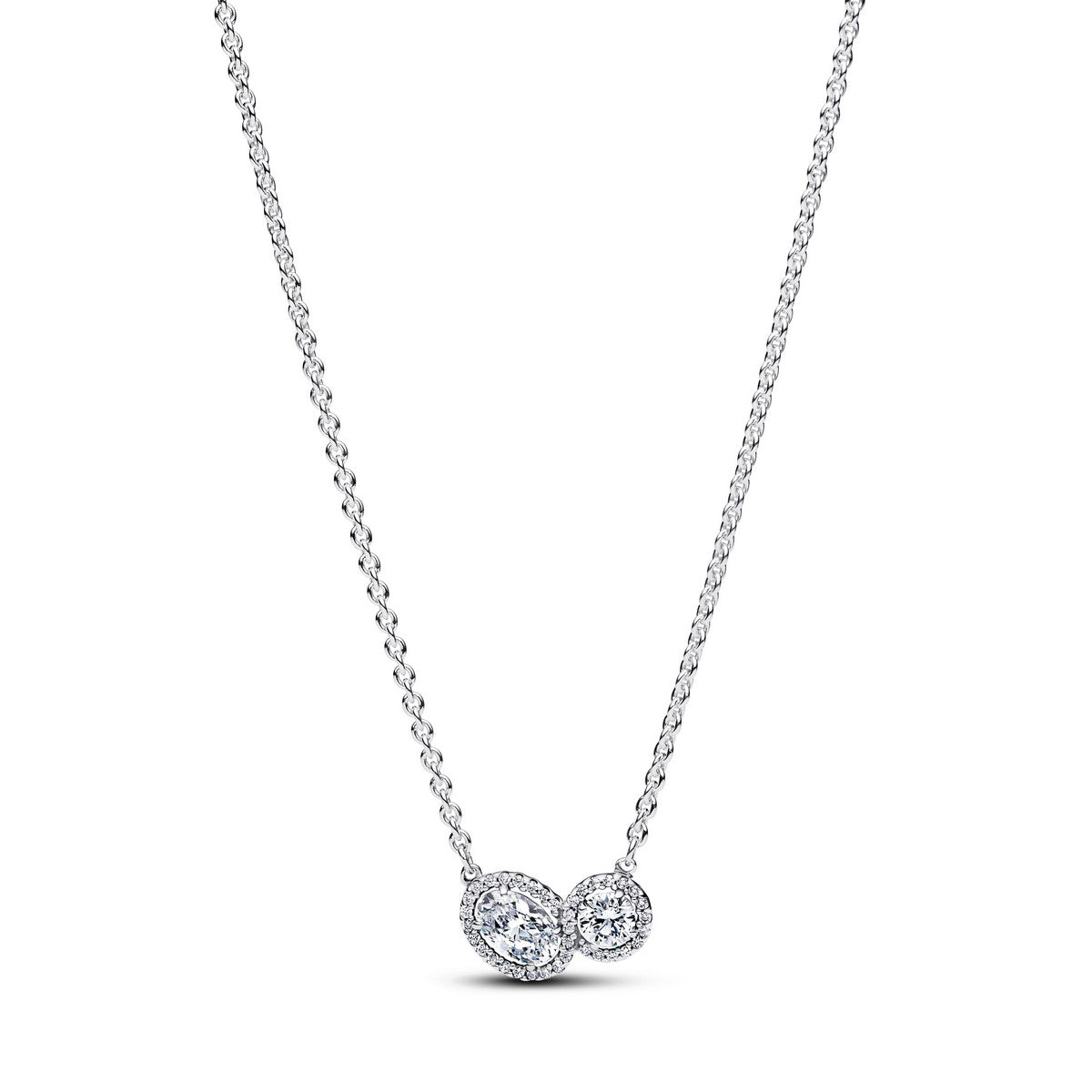 Pandora Omarmende Halo Ketting met Zirkonia - 393776C01 - PansiteNederland.nl