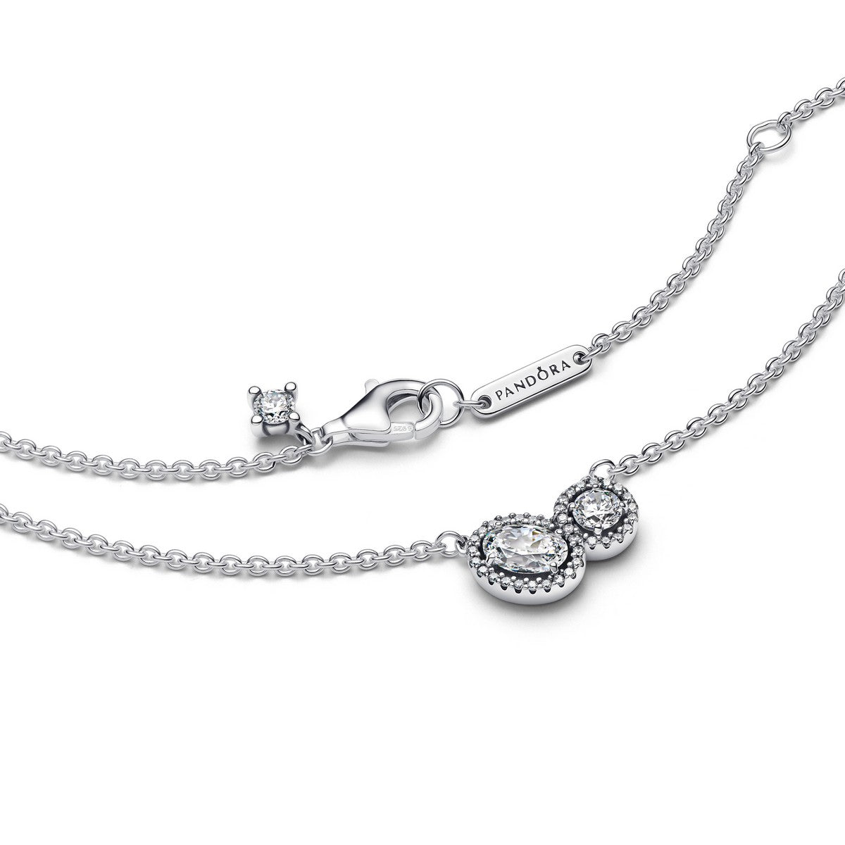 Pandora Omarmende Halo Ketting met Zirkonia - 393776C01 - PansiteNederland.nl