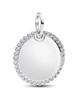 Pandora Hanger graveerbaar rond plaatje 394007C01