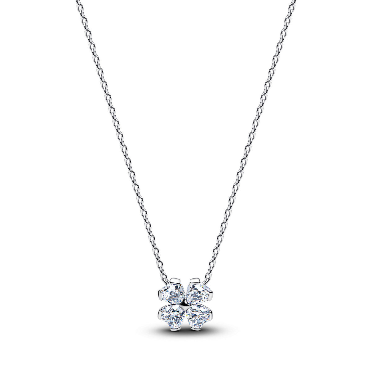 Pandora Sprankelend Klavertjevier Ketting met Hanger zilver - 394502C01