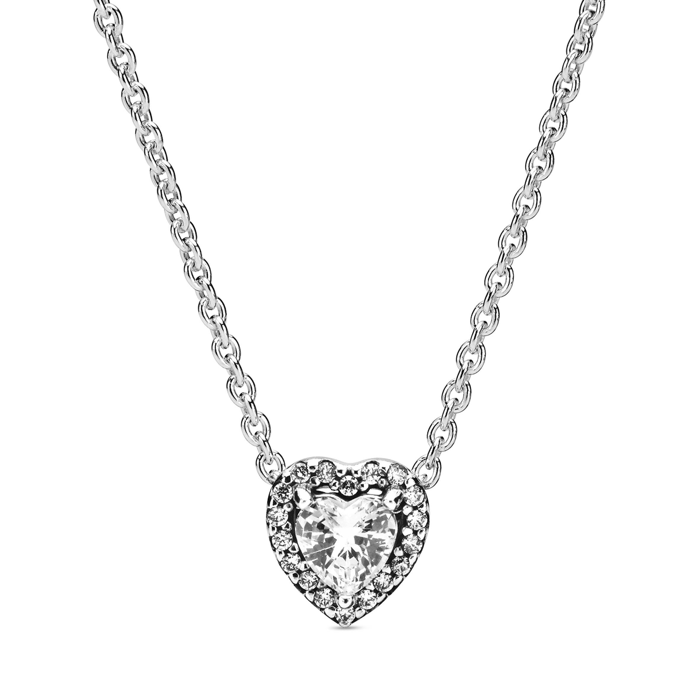 Pandora ElVerhoogd Hart Halsketting zilver - 398425C01
