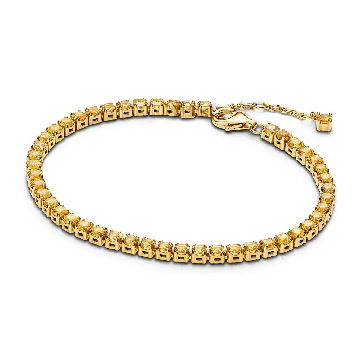 Pandora Sprankelende Gele Tennisarmband goudverguld - 561469C03
