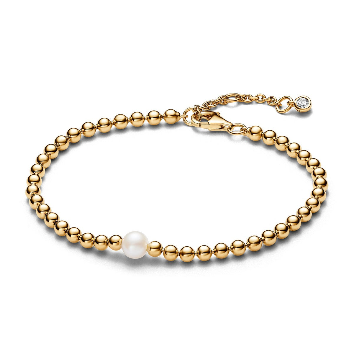 Pandora Behandelde Gecultiveerde Zoetwaterparel en Kralen Armband goudverguld - 563173C01