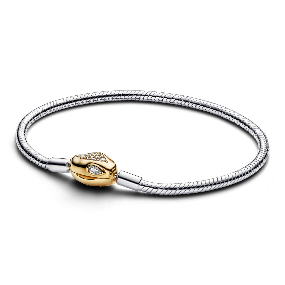 Pandora Slangensluiting & Snake Chain Armband bicolor zilver en goudverguld - 563683C01