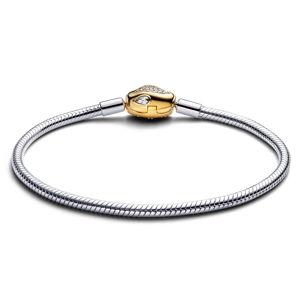 Pandora Slangensluiting & Snake Chain Armband bicolor zilver en goudverguld - 563683C01