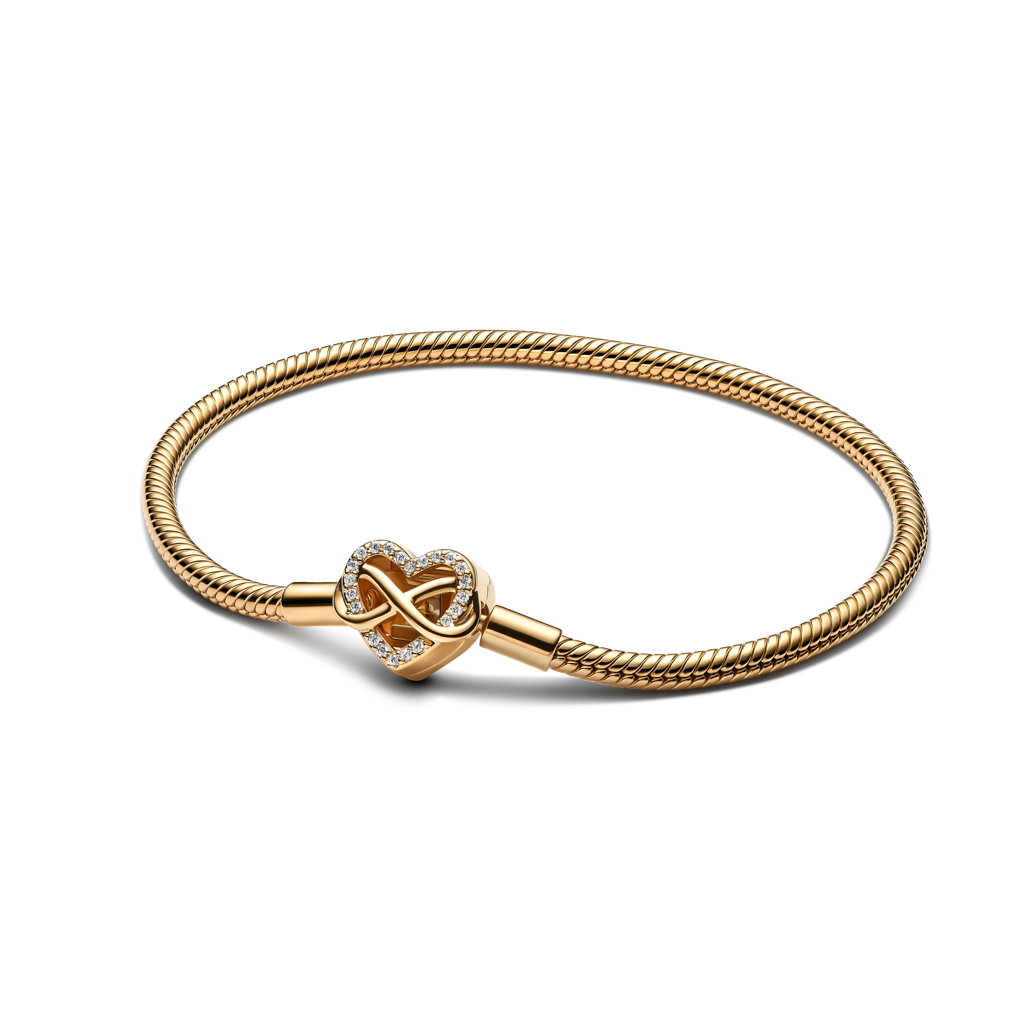 Pandora Sprankelend Oneindig Hart Slangenarmband met Zirkonia - 563758C01 - PansiteNederland.nl