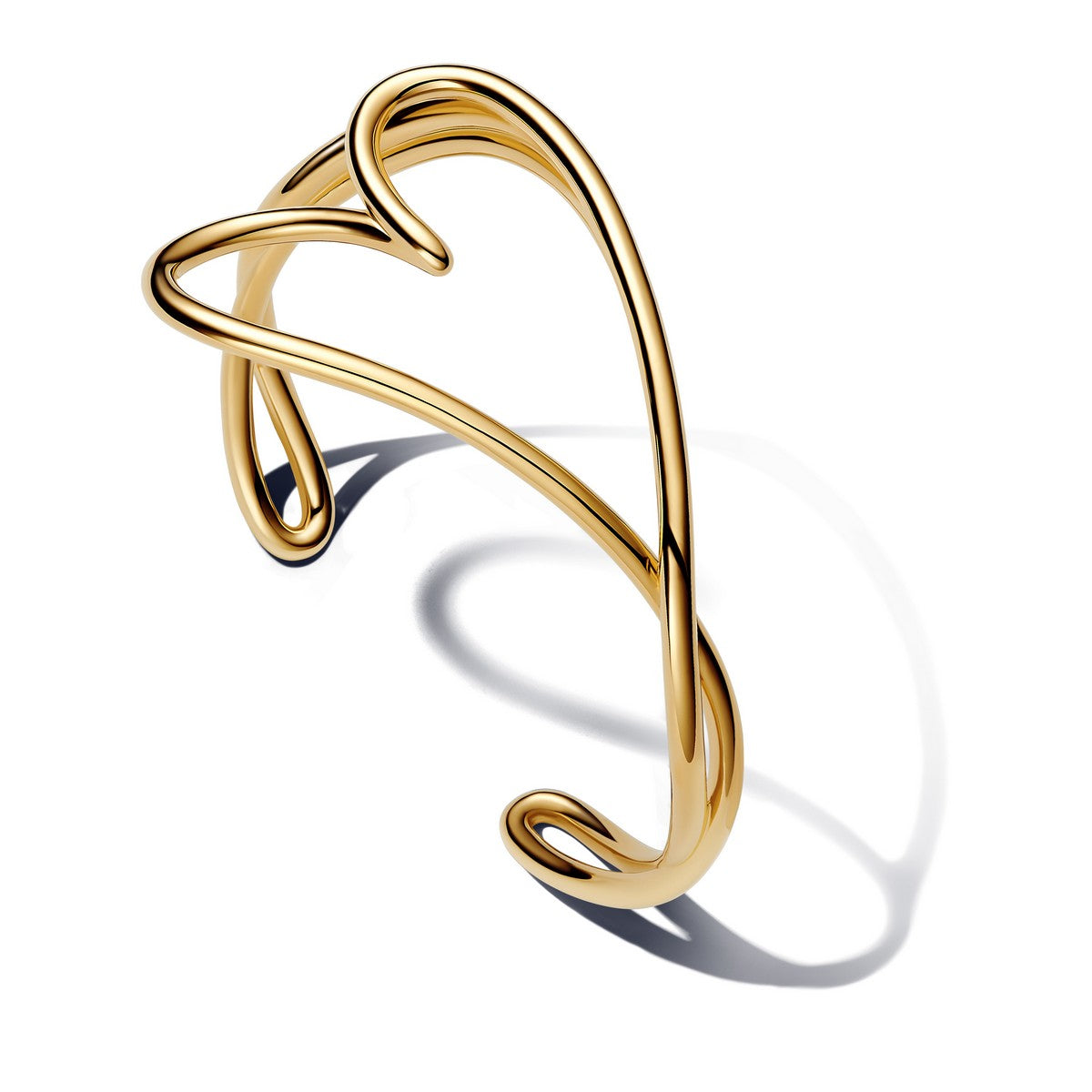 Pandora Organisch Gevormde Hart Bangle goudverguld - 563808C00