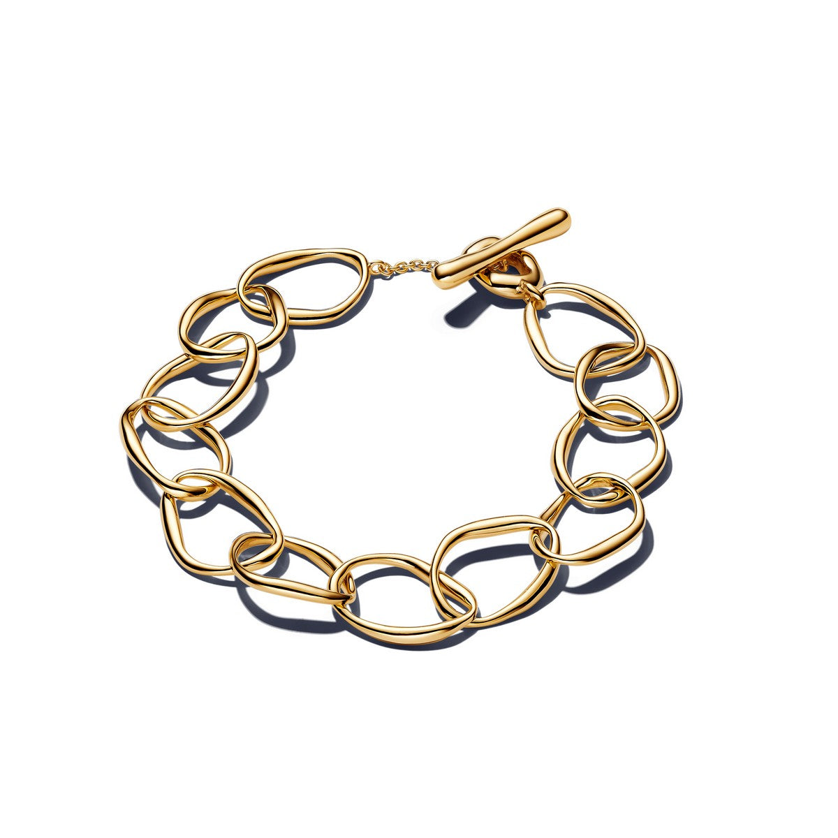Pandora Organisch Gevormde Schakelarmband goudverguld - 563864C00