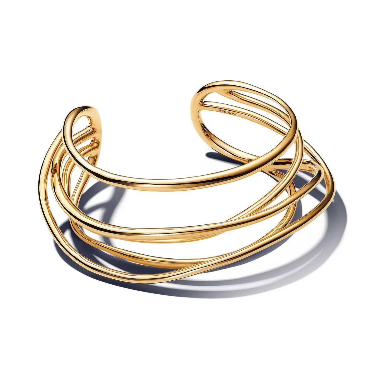 Pandora Organisch Gevormde Draad Open Bangle goudverguld - 563867C00