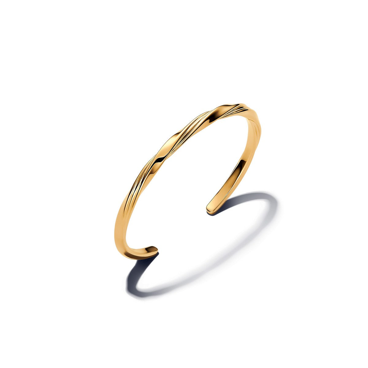 Pandora Gedraaide open bangle goudverguld - 563869C00