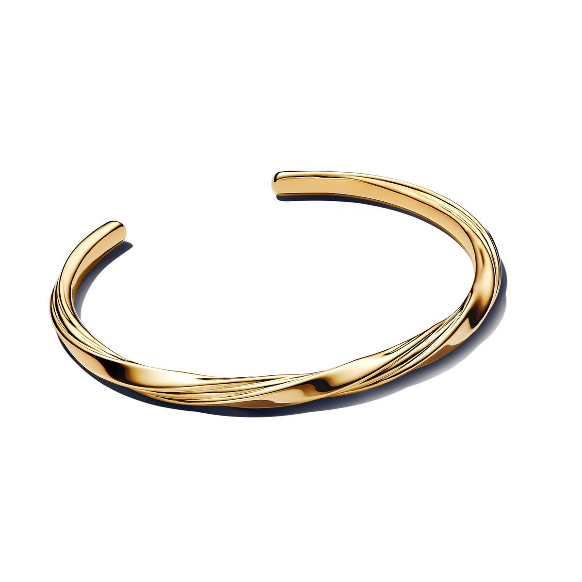 Pandora Gedraaide open bangle goudverguld - 563869C00