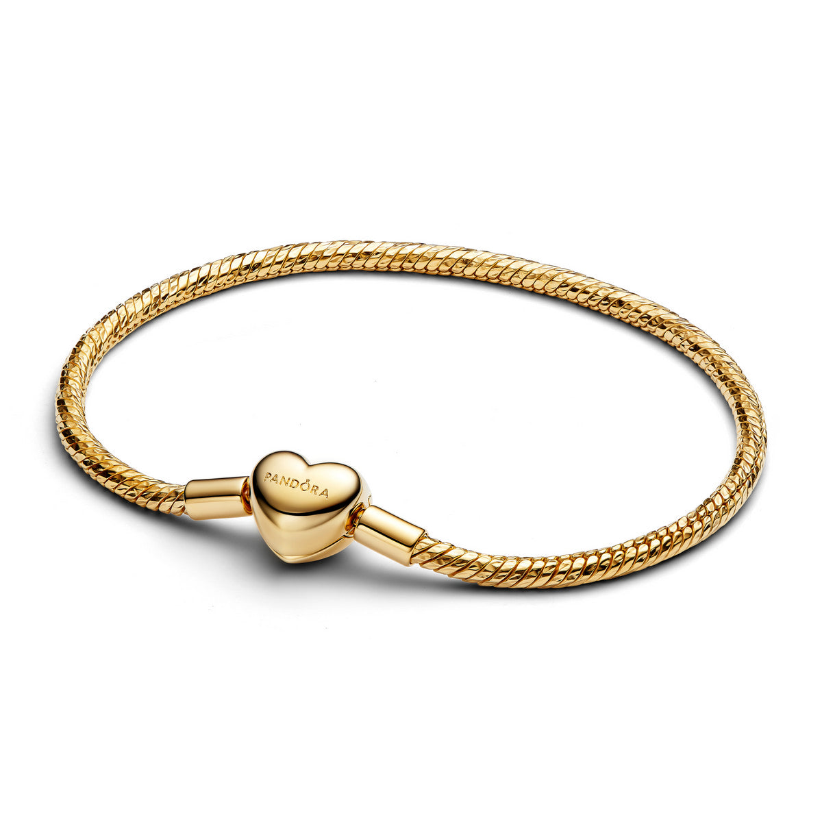 Pandora Snake-chain Armband 564236C00 – Verguld met Hartsluiting