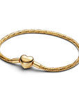 Pandora Snake-chain Armband 564236C00 – Verguld met Hartsluiting