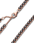 Pandora 14k Roségoud Vergulde Unieke Metaalmix Armband met Zwarte Kunstmatige Kristallen 581469C02