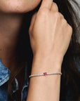 Pandora zilveren tennisarmband met rode en witte zirkonia 590041C02, exclusief en kwalitatief hoogwaardig. Ontdek nu!