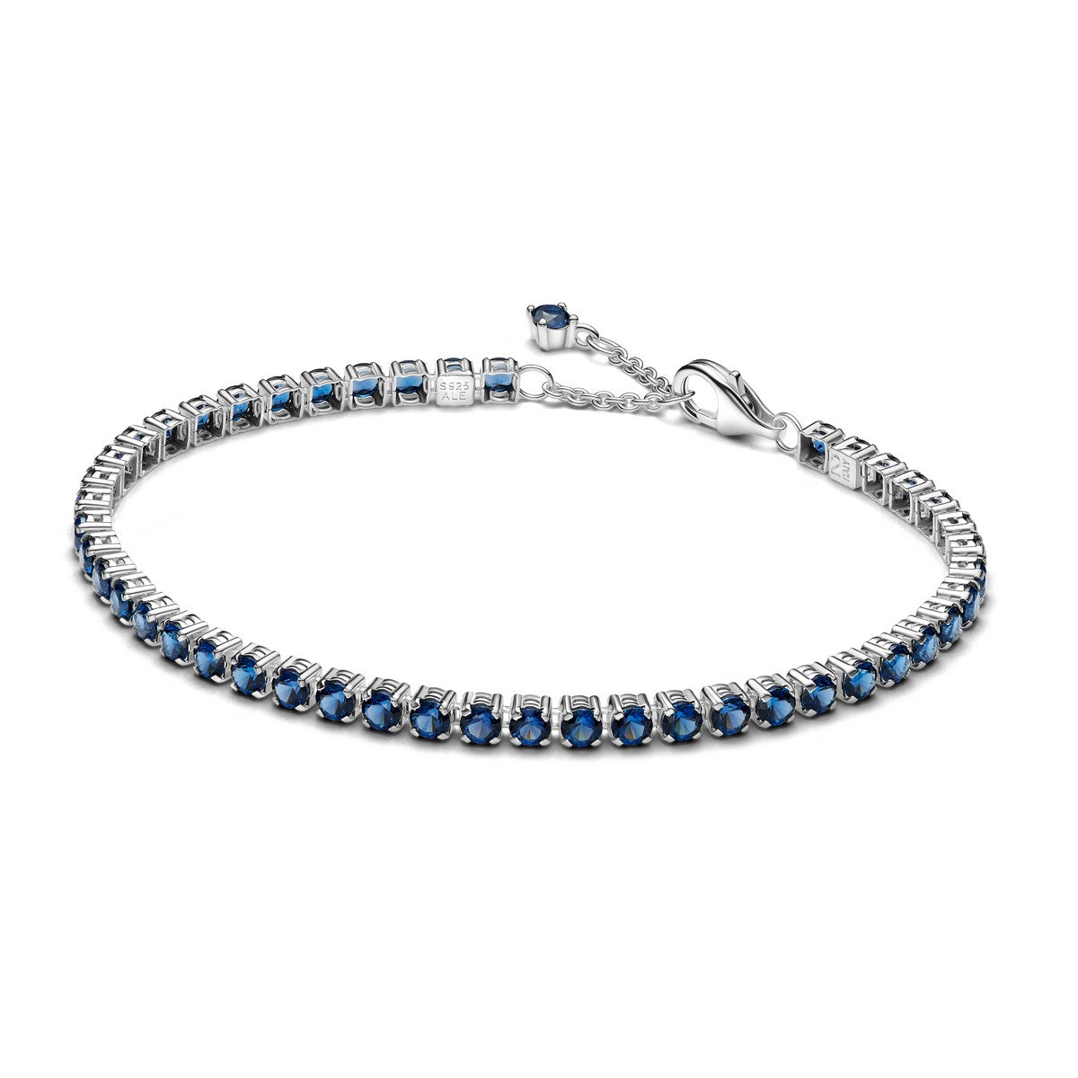 Pandora Sprankelende blauwe tennisarmband zilver - 591469C02