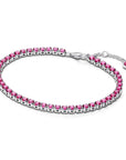 Pandora Sprankelende Roze Tennisarmband - 591469C04 - PansiteNederland.nl