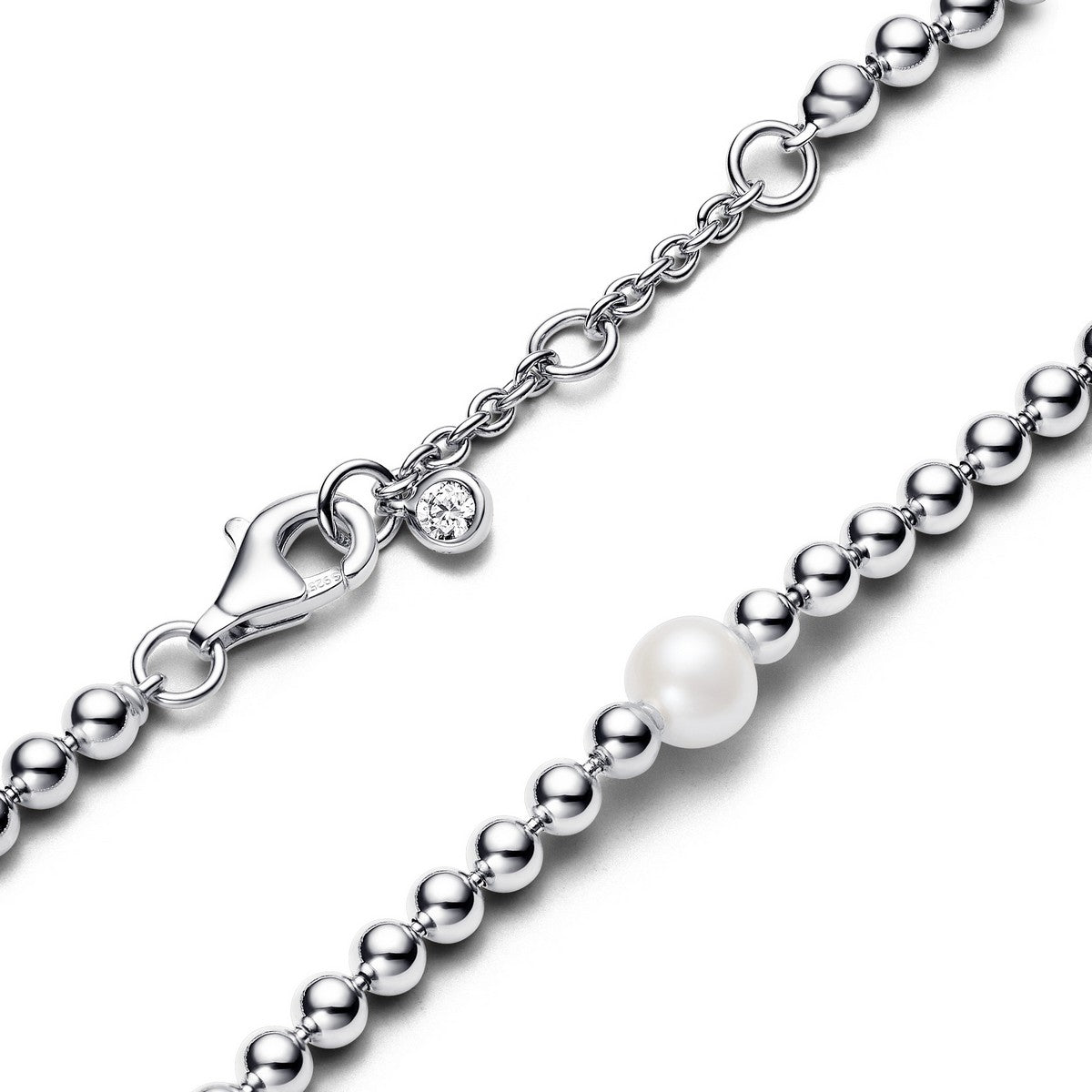 Pandora Behandelde Gecultiveerde Zoetwaterparel en Kralen Armband zilver - 593173C01