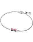 Pandora Schakelarmband 594234C01 – Zilver met Roze Zirkonia